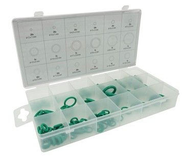 УПЛОТНИТЕЛЬНЫЕ КОЛЬЦА РЕЗИНОВЫЕ УПЛОТНЕНИЯ РЕЗИНОВЫЕ НАБОР УПЛОТНИТЕЛЬНЫХ КОЛЬЦЕВ ЗЕЛЕНАЯ КАССЕТА 225 ШТ. V06732