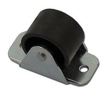 KÓŁKO MEBLOWE DO MEBLI ROLKA PROSTA CZARNA 22mm