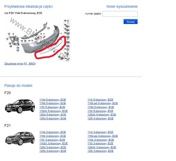 BMW 1 F20 F21 LIŠTA ZDOBENÁ ZADNÍ 7273797