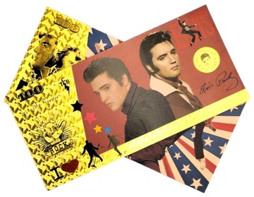 Позолоченная уникальная коллекционная банкнота «ЭЛВИС ПРЕСЛИ»