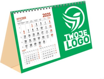 НАСТОЛЬНЫЙ КАЛЕНДАРЬ ПИРАМИДКА 2025 ЛОГО на столе с ПРИНТОМ - 50 шт.