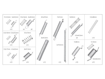 ПРУЖИНА ПРУЖИНЫ НАБОР ПРУЖИН 200 МИКС