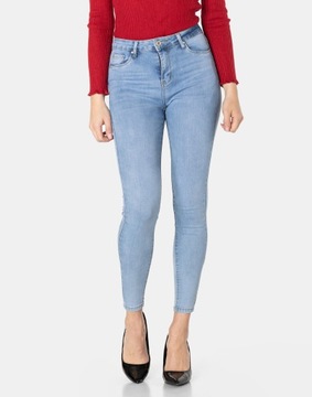 Jasne Jeansy Rurki Slim Spodnie Damskie 37162 W29