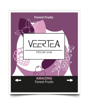 Чайный сервиз Veertea черный фруктовый 90 шт BIG MIX