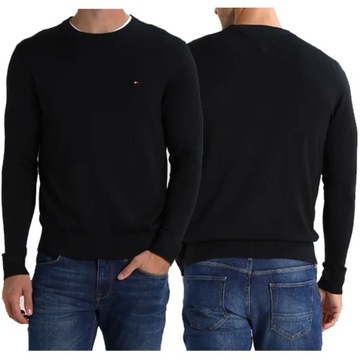 Sweter męski Tommy Hilfiger TH Bawełna CZARNY S