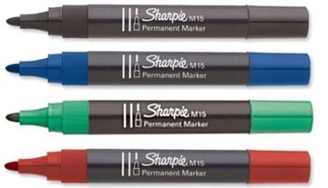 Marker permanentny czarny Sharpie 4 różne kolory