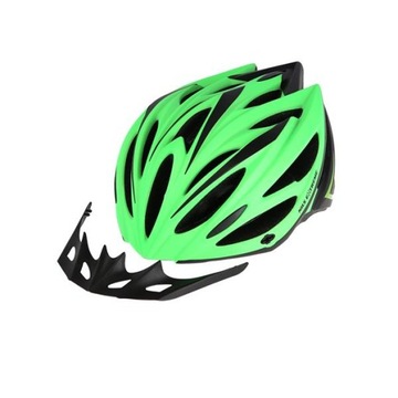 ZIELONY KASK Rowerowy REGULOWANY SOLIDNY 53-58cm