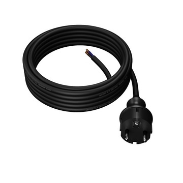 Przewód z wtyczką czarny 3 m 3 x 1,0 mm2 AWTOOLS