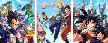 3x OBRAZ NA ŚCIANĘ HISTORIA DRAGON BALL 20x30