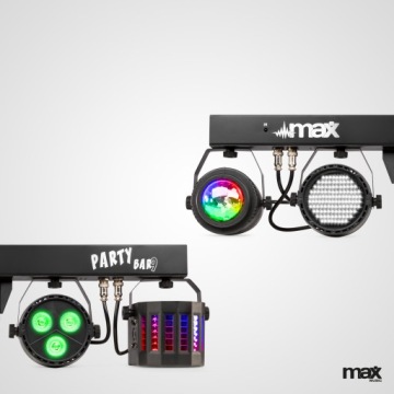 Прожектор с дистанционным управлением DERBY RGBW DMX + штатив PartyBar