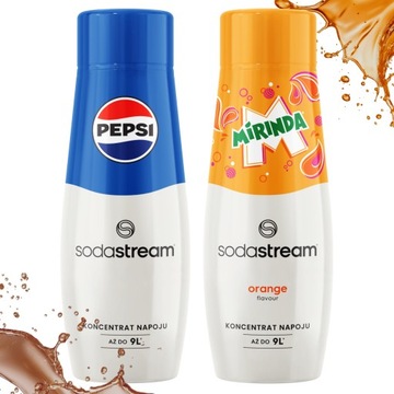 SYROP KONCENTRAT DO SATURATORA WODY SODASTREAM MIRINDA ORANGE PEPSI 440ML