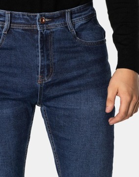 Spodnie Jeansowe Męskie Granatowe Texasy Dżinsy BIG MORE JEANS N57 W33 L32