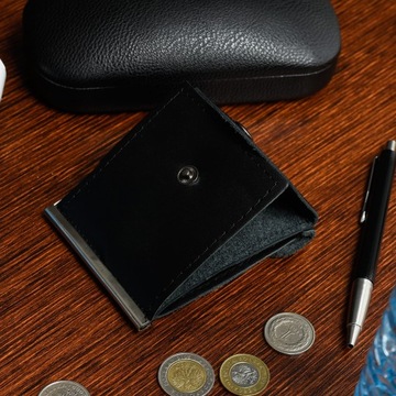 Польский кошелек, кожаный футляр для денег в стиле ретро.
