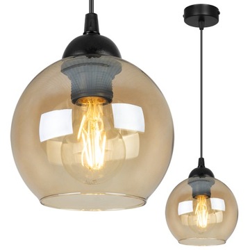 LAMPA SUFITOWA WISZĄCA ŻYRANDOL LOFT SZKLANA KULA
