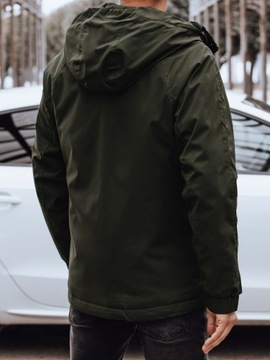 КУРТКА МУЖСКАЯ ПРОЗРАЧНАЯ С КАПЮШОНОМ, ЗЕЛЕНАЯ tx4884 - XXL