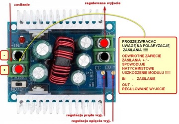 PRZETWORNICA DC/DC 300W 20A OBNIŻAJĄCA NAPIECIE Z REGUL. PRĄDU I NAPIĘCIA