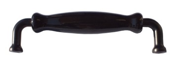 Uchwyt porcelanowy czarny IKEA style 128 mm