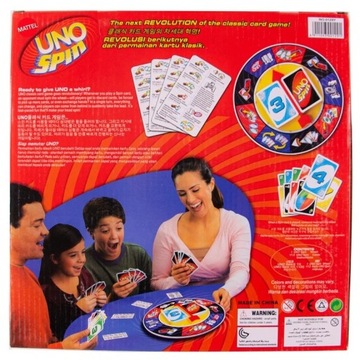 UNO Games SPIN Карточная настольная игра Семейная забавная E