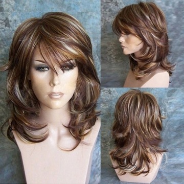WHIMSICAL W Synthetic Long Natural Wave Wigs For