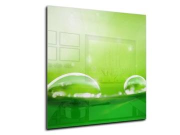 panel szklany między meble dekor 50x55 krople wody