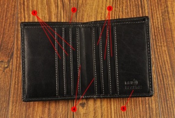 ПРЕМИУМ кожаный КАРТОЧКА для банкнот -PETERSON- №2