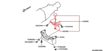 ULOŽENÍ PŘEVODOVKY ŘAZENÍ OEM SUBARU BRZ TOYOTA GT86