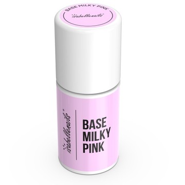 BAZA LAKIER HYBRYDOWA MILKY PINK ISABELLENAILS 7 ML GUMMY BASE KAUCZUKOWA