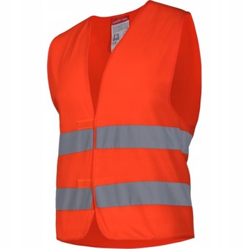 KAMIZELKA ODBLASKOWA ROZMIAR XXXL OSTRZEGAWCZA DROGOWA SZKOLNA POMARAŃCZOWA