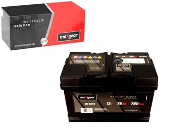 AKUMULATOR 12V 75AH 750A L- 278X175X175 Z OCZKIEM KONTROLNYM MAXGEAR