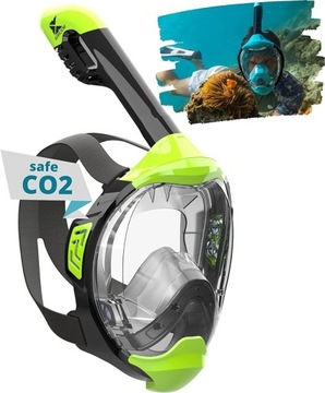 Maska do snorkelingu L/XL żółta Khroom