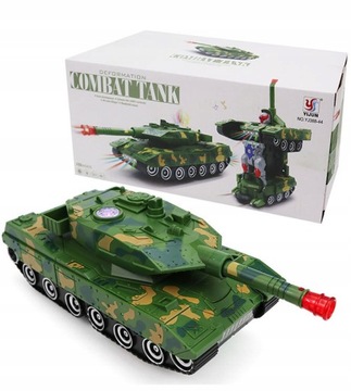 Робот-трансформер ТАНК 2в1 ездит со светодиодными звуками