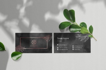 WIZYTÓWKI LUX + logo Rose Gold Różowe Złoto x500