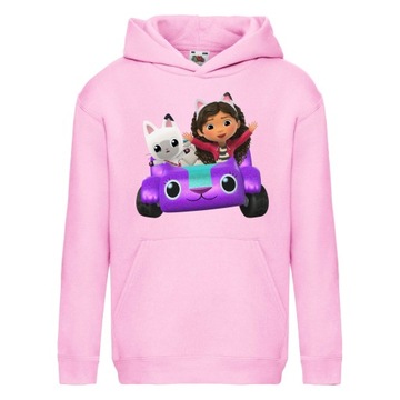 BLUZA KOCI DOMEK GABI Z KAPTUREM 128 cm 7-8 LAT