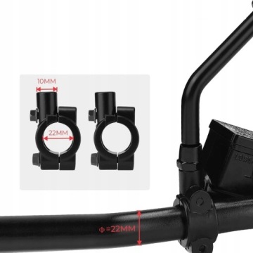 БОЛЬШИЕ УНИВЕРСАЛЬНЫЕ ЗЕРКАЛА МОТОЦИКЛ СКУТЕР КВАДРОЦИКЛ ATV M8 M10