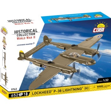 COBI 5763 BLOCKS Самолет LOCKHEED P-38H LIGHTNING HC WW2 652 Эл.