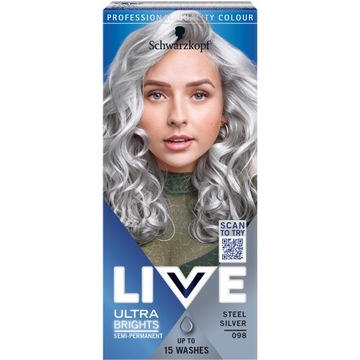 Live Farba do włosów Steel Silver 098