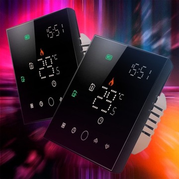 Умный нагружаемый термостат 16А, черный TRZ054 PS ZigBee, серия TUYA