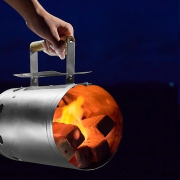 ДЫМОХОД ДЛЯ РАЗЖИГАНИЯ ГРИЛЯ УГОЛЬНЫЕ БРИКЕТЫ ОГОНЬ В КАМИНЕ XXL СТАРТЕР