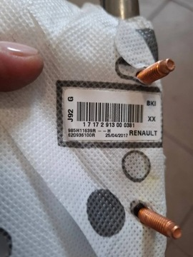 DACIA DOKKER 17-21 ULOŽENÍ AIRBAG SEDADLA LEVÝ 985H11639R