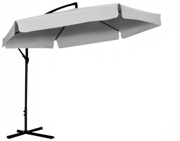 ЗОНТ СКЛАДНОЙ САДОВЫЙ 300см С ЛИНЕЙКОЙ, СЕРЫЙ С КРЫШКОЙ