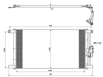 CHLADIČ KLIMATIZACE JAGUAR XK8/XKR 4.2I 02- NRF