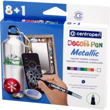 Markery do dekorowania Decorpen 2737/8+1 Metallic