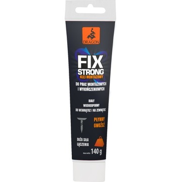 Klej montażowy Fix Strong płynny gwóźdź biały 140 g Dragon