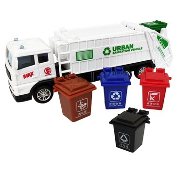 МУСОРОВОЗ С КОМПЛЕКТОМ ВЕДРОВ Q7202 SWEDE SWEEPER