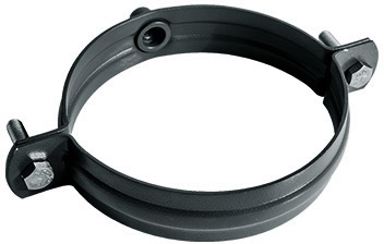 Obejma rury z płask. FLAMINGO fi 100mm antracyt
