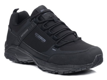 Buty męskie trekkingowe softshell impregnowane DK 1096 Predator czarne 43