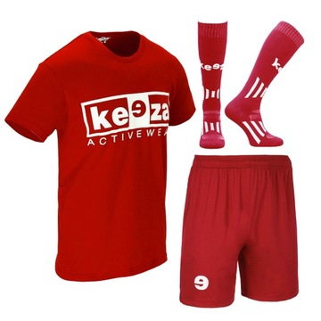 Komplet treningowy KEEZA koszulka, spodenki, getry