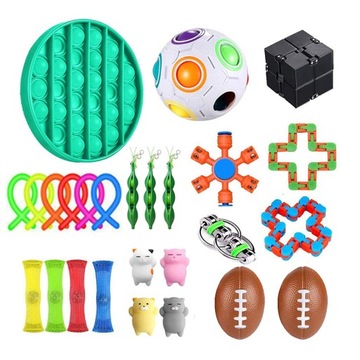 НАБОР НАБОР АНТИСТРЕССОВЫХ ИГРУШЕК, ПРИКОЛЫ, 24 ШТ.