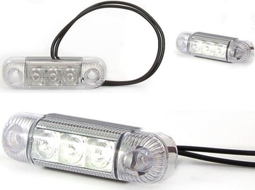 LAMPA OBRYSOWA PRZEDNIA BIAŁA LED PRZYCZEPA WAŚ