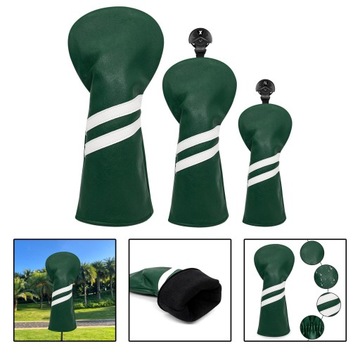 3 деревянных чехла для головы для гольфа. Чехол для головы клюшки для гольфа.